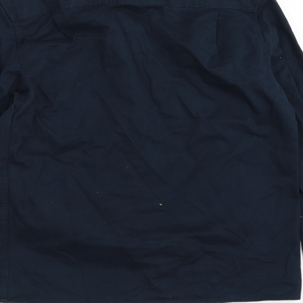 hoxton Mens Blue   Overcoat Coat Size XS