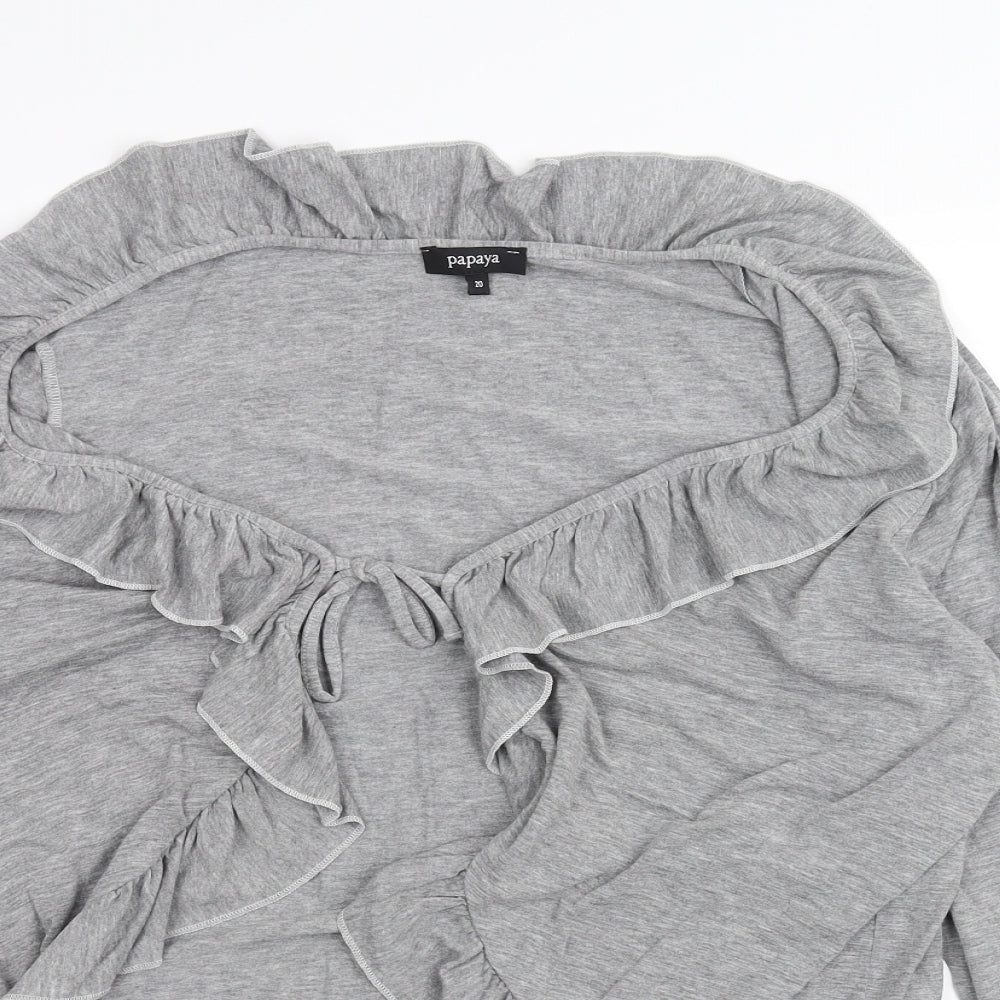 Papaya Womens Grey   Cardigan Jumper Size 20