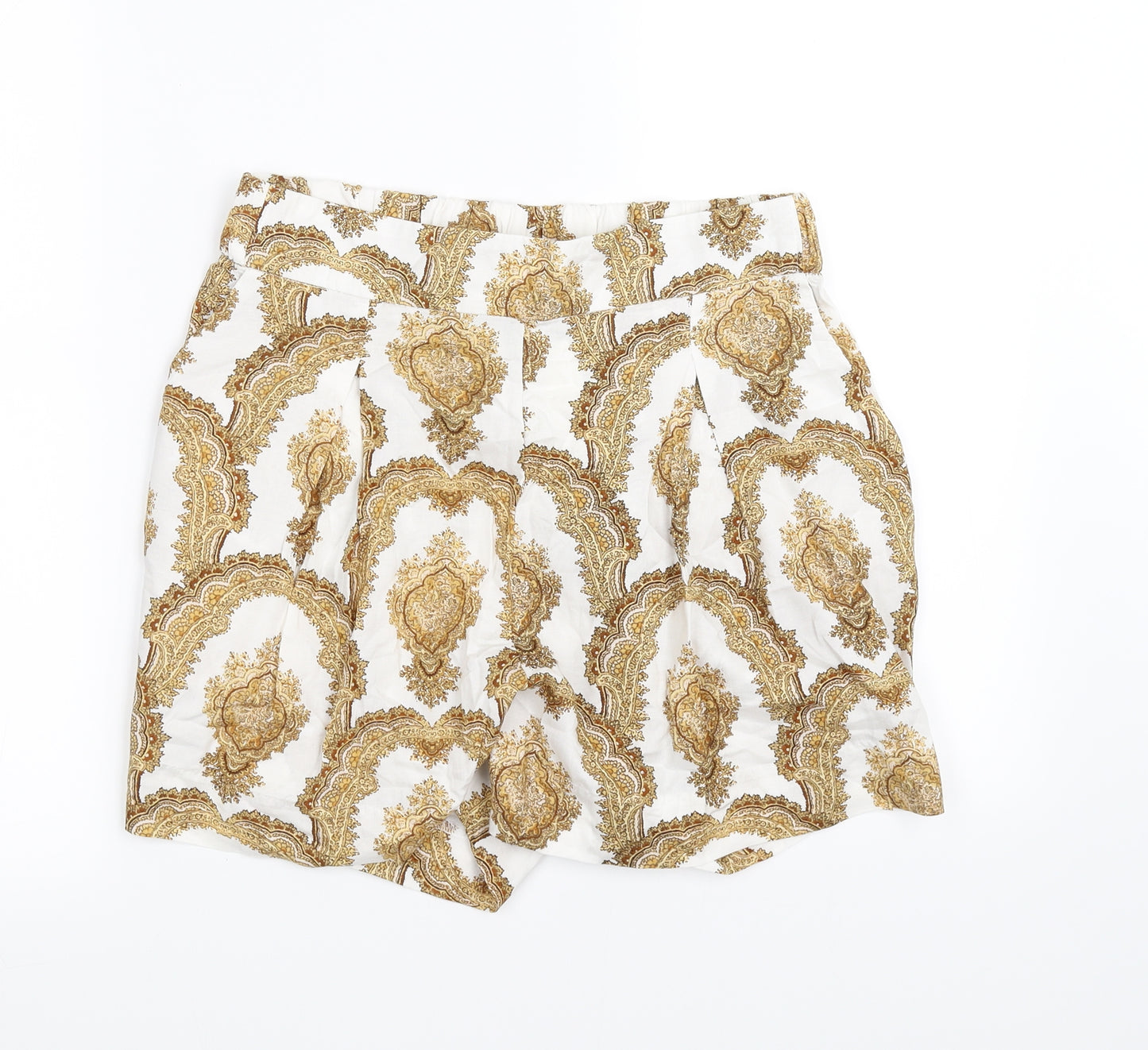 H&M Womens White   Mom Shorts Size 14