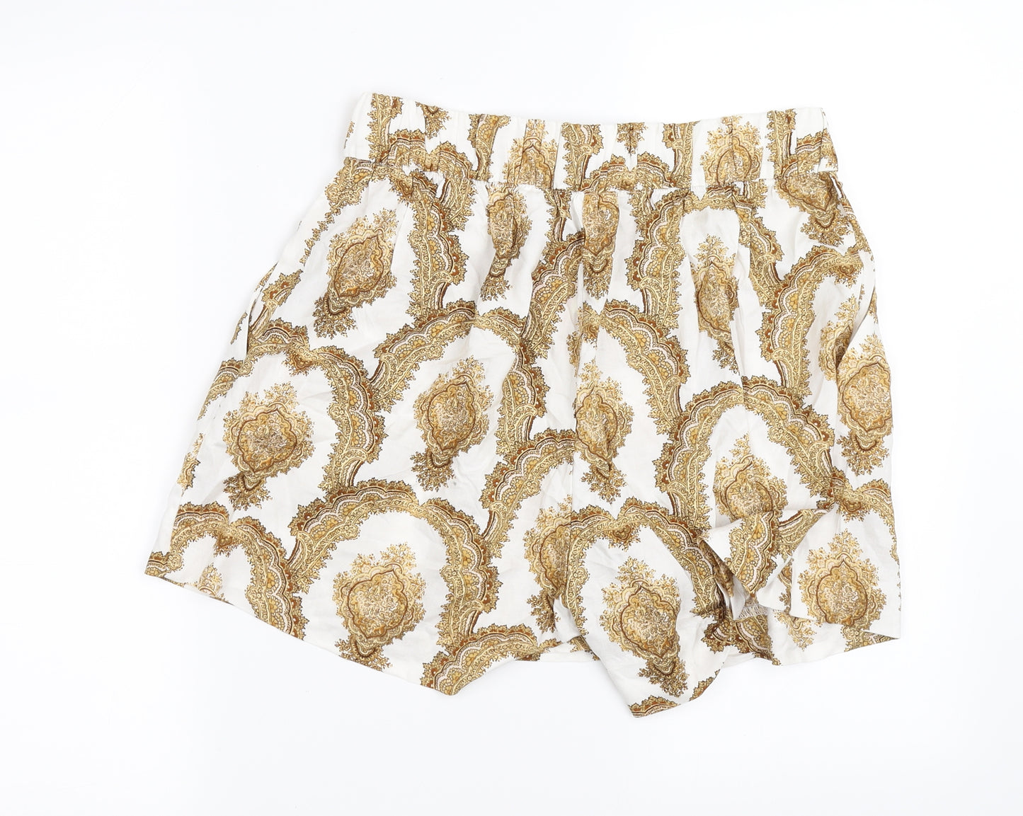H&M Womens White   Mom Shorts Size 14