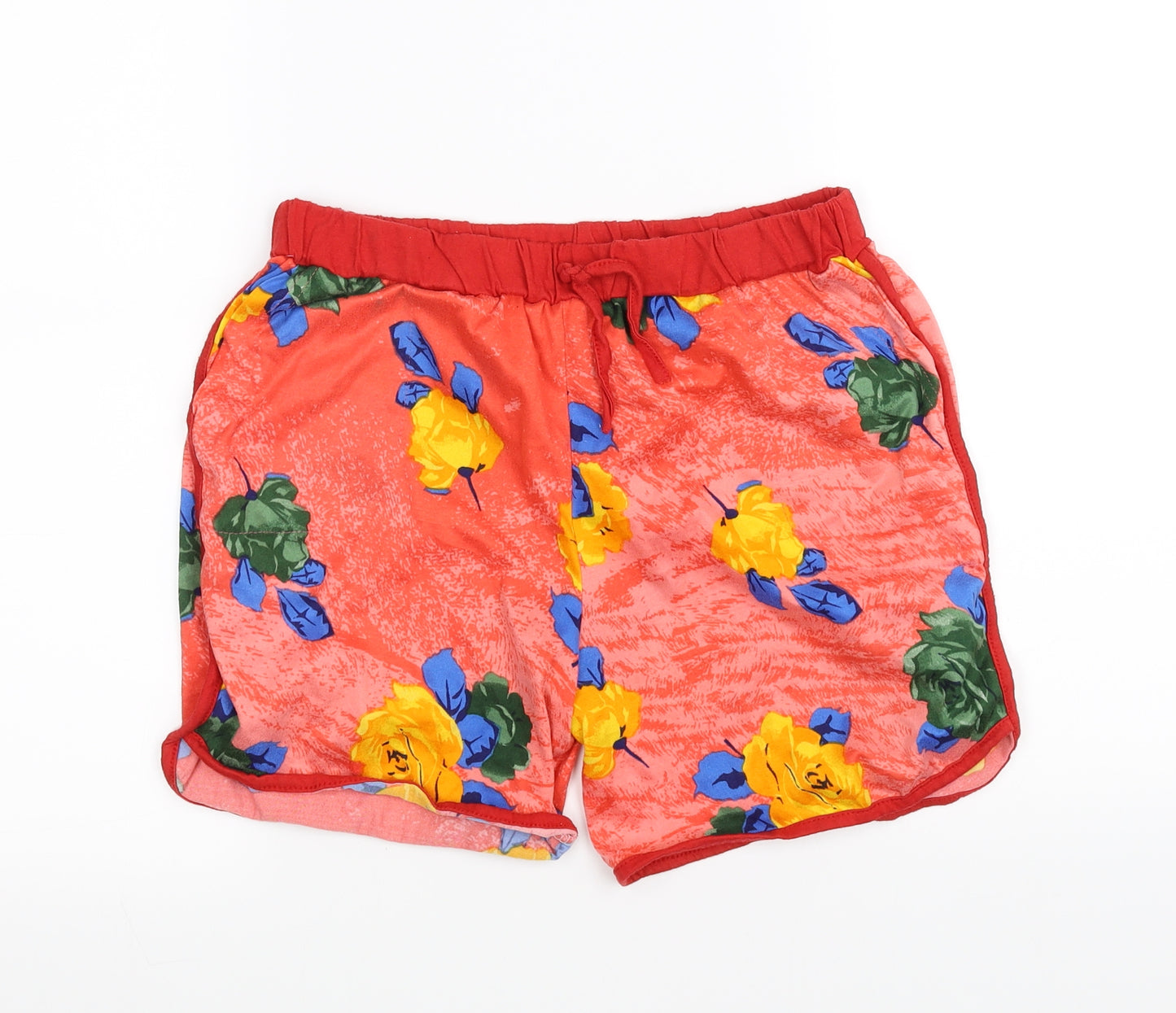 Preworn Womens Red Floral  Hot Pants Shorts Size XL