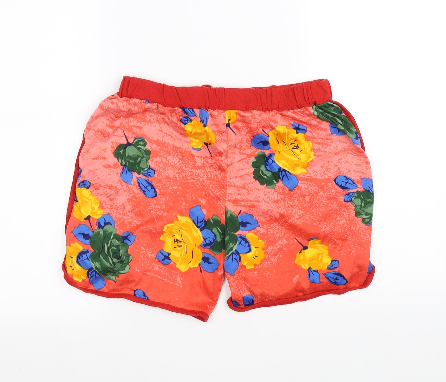 Preworn Womens Red Floral  Hot Pants Shorts Size XL