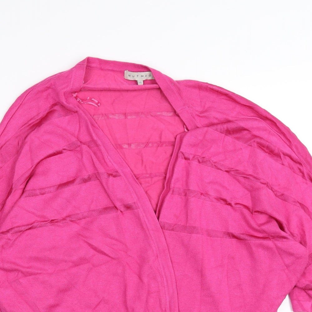 Nutmeg Womens Pink   Cardigan Jumper Size 20