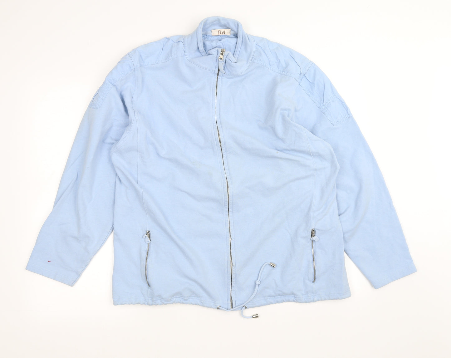 ELVI Womens Blue   Full Zip Jumper Size L
