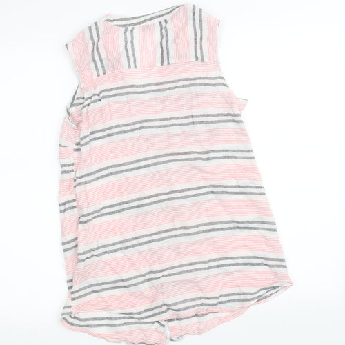 Papaya Womens Pink Striped  Basic Button-Up Size 14