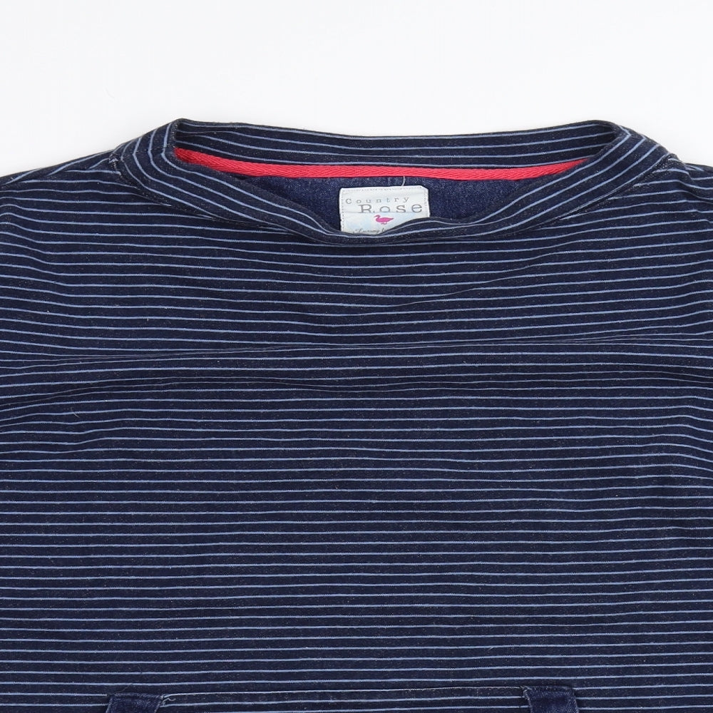 country rose Womens Blue Striped  Pullover Jumper Size XL