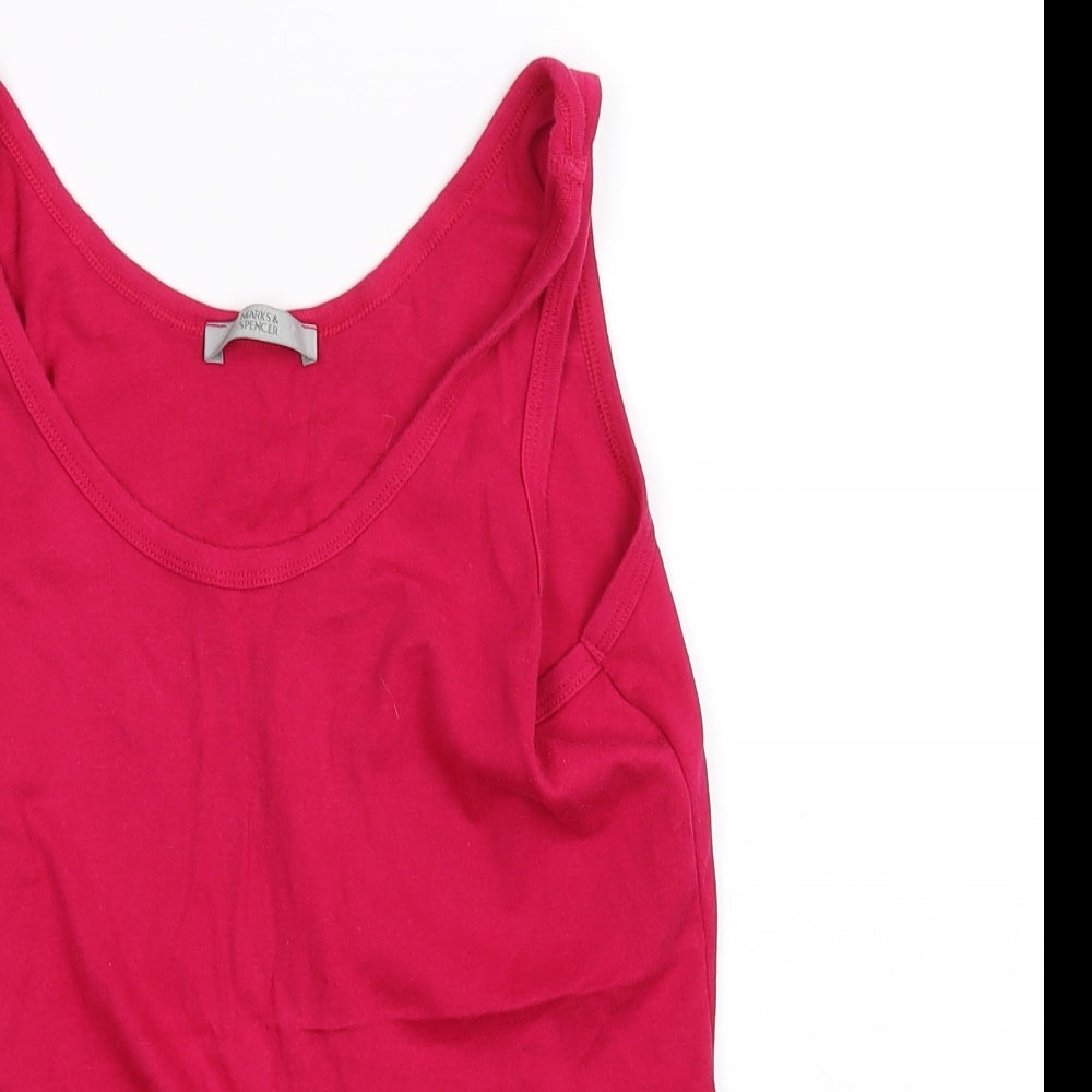 Marks and Spencer Womens Pink   Basic Tank Size M