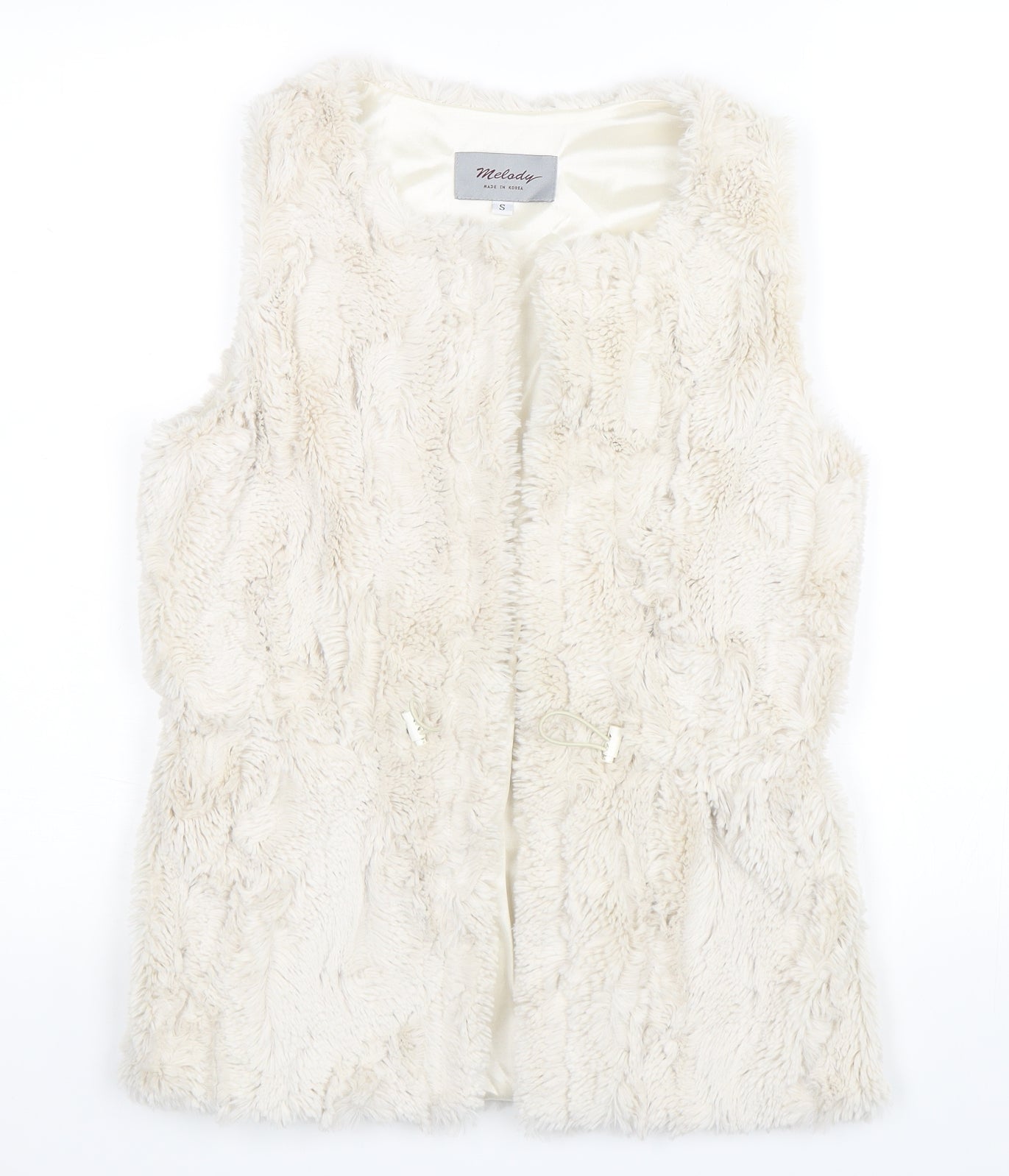 Melody Womens White   Gilet Waistcoat Size S