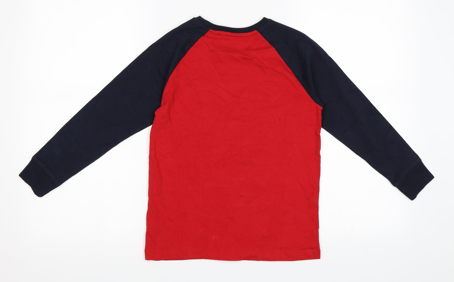 NEXT Boys Red   Basic T-Shirt Size 7 Years  - Christmas Too cool for yule