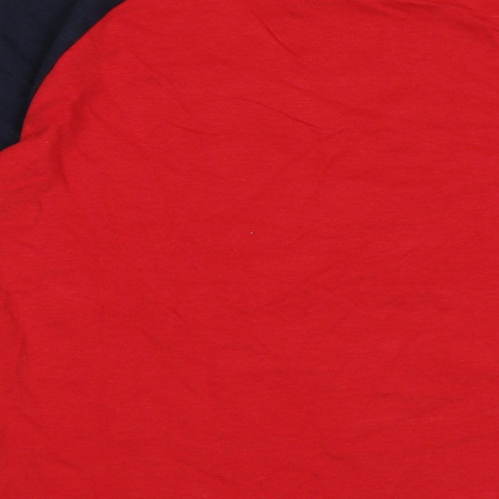 NEXT Boys Red   Basic T-Shirt Size 7 Years  - Christmas Too cool for yule