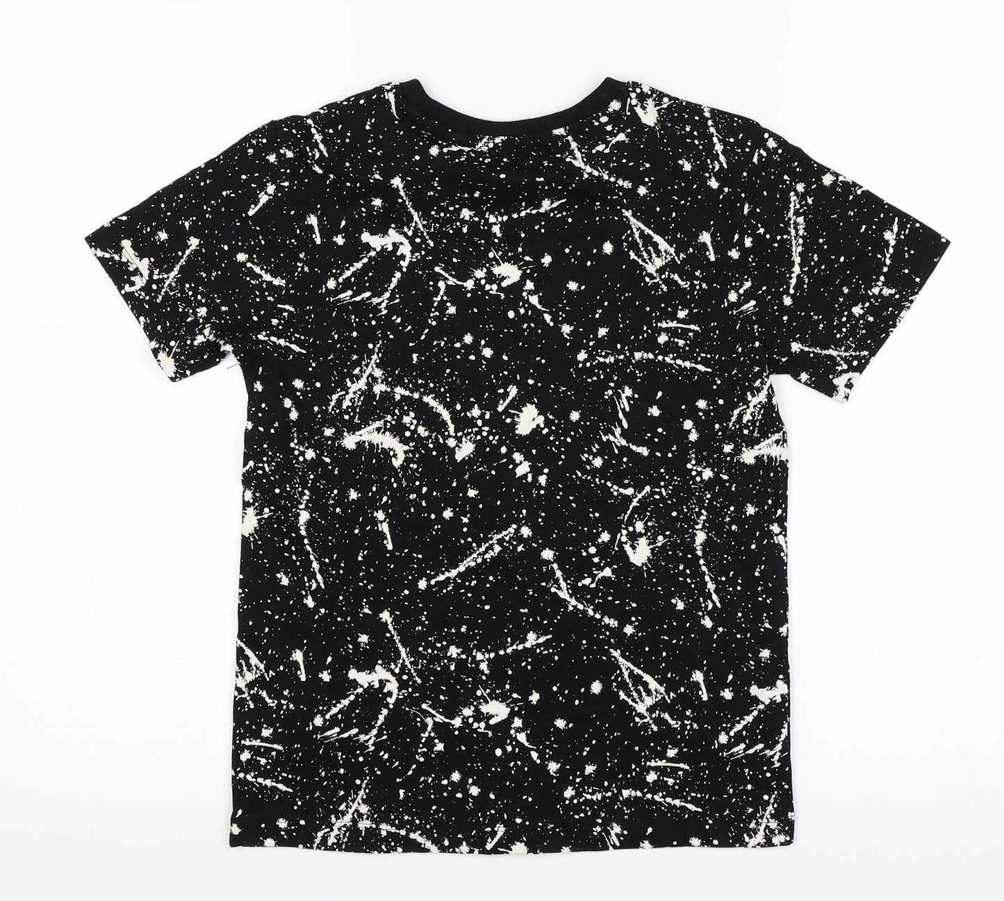 NEXT Boys Black   Basic T-Shirt Size 7 Years  - Christmas Tshirt