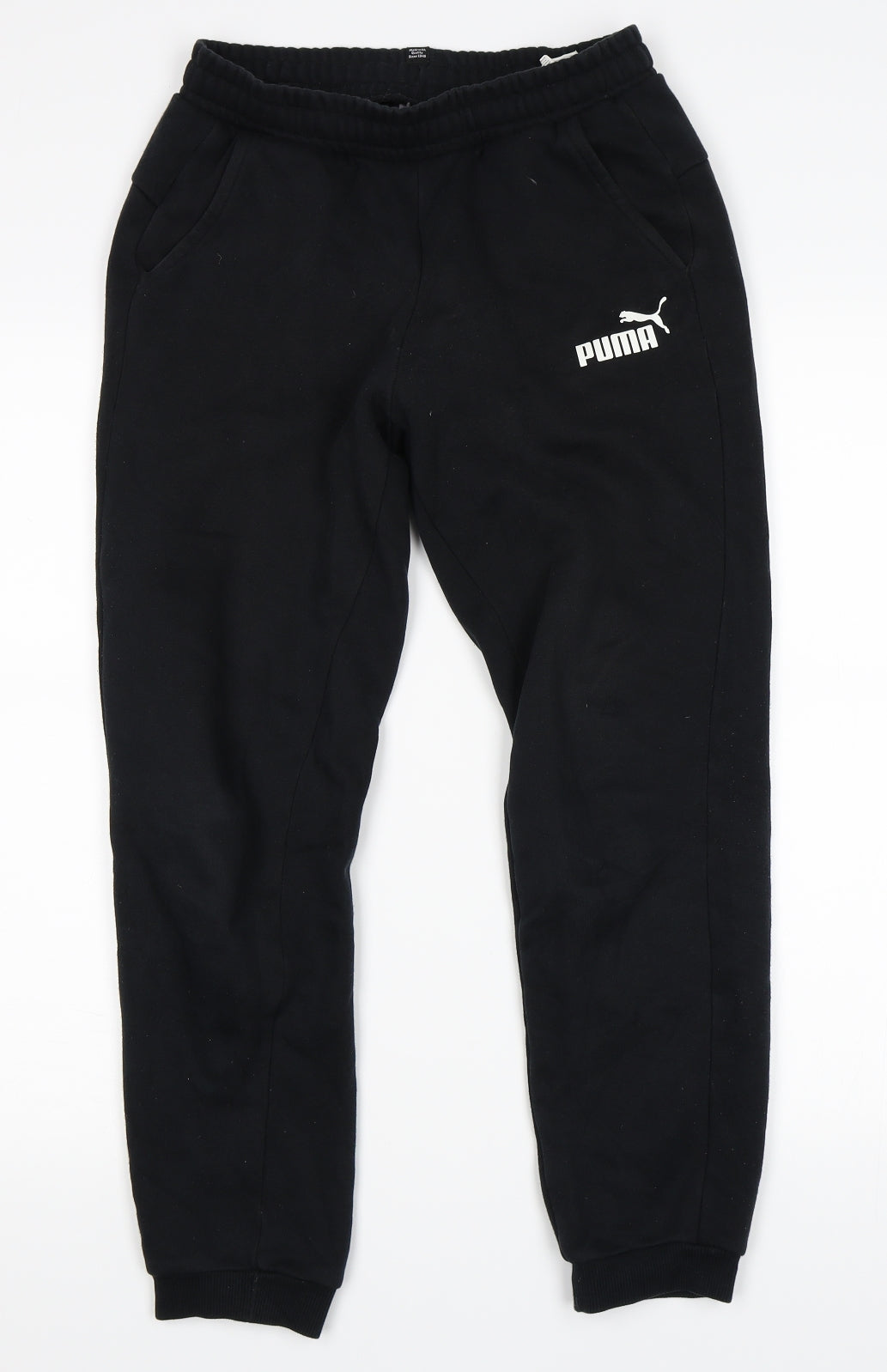 PUMA Boys Black   Jogger Trousers Size 12-13 Years