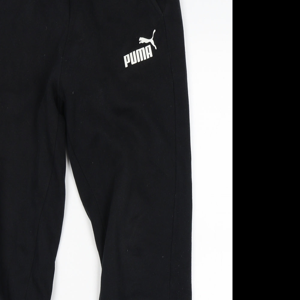 PUMA Boys Black   Jogger Trousers Size 12-13 Years