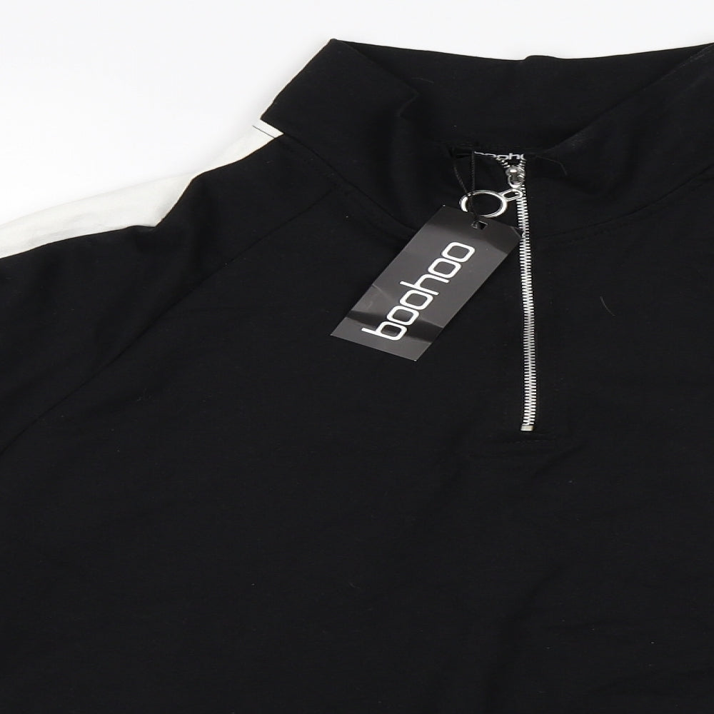 Boohoo Womens Black   Pullover Sweatshirt Size 14