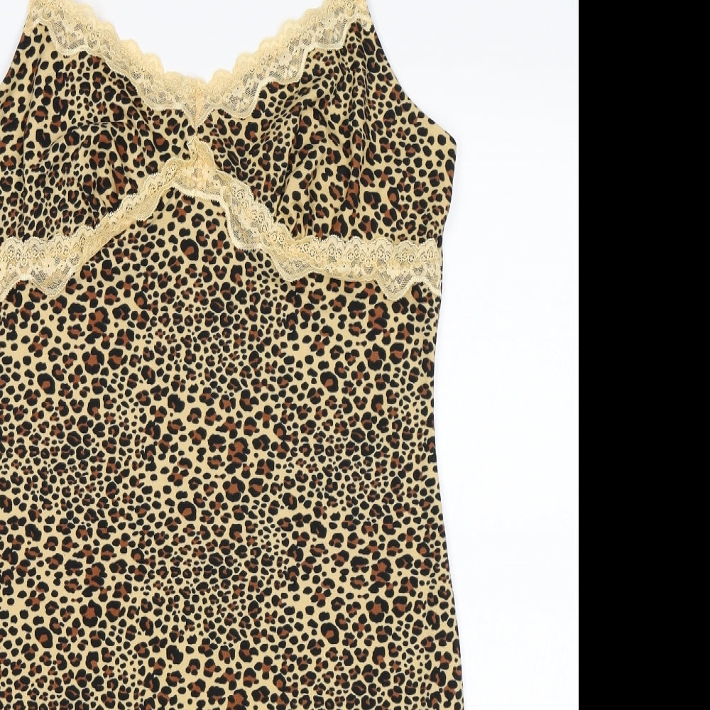 SheIn Womens Brown Animal Print  Bodycon  Size XL