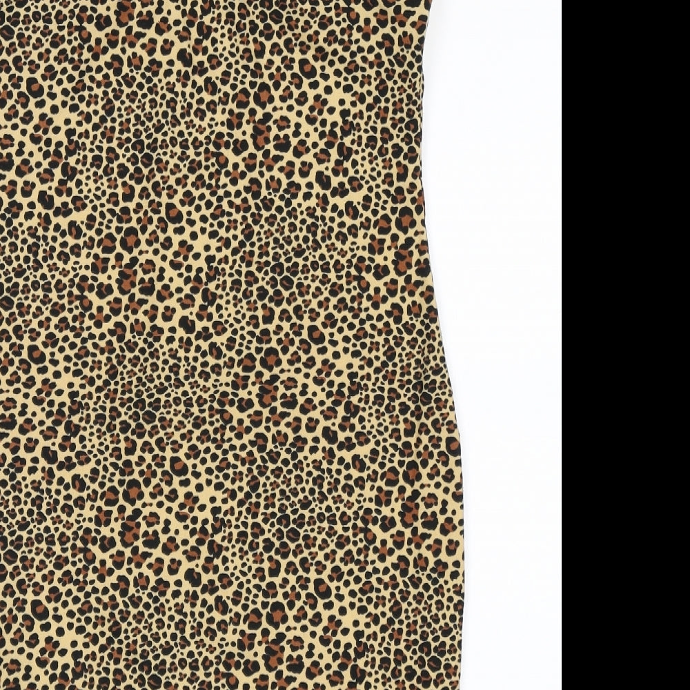 SheIn Womens Brown Animal Print  Bodycon  Size XL