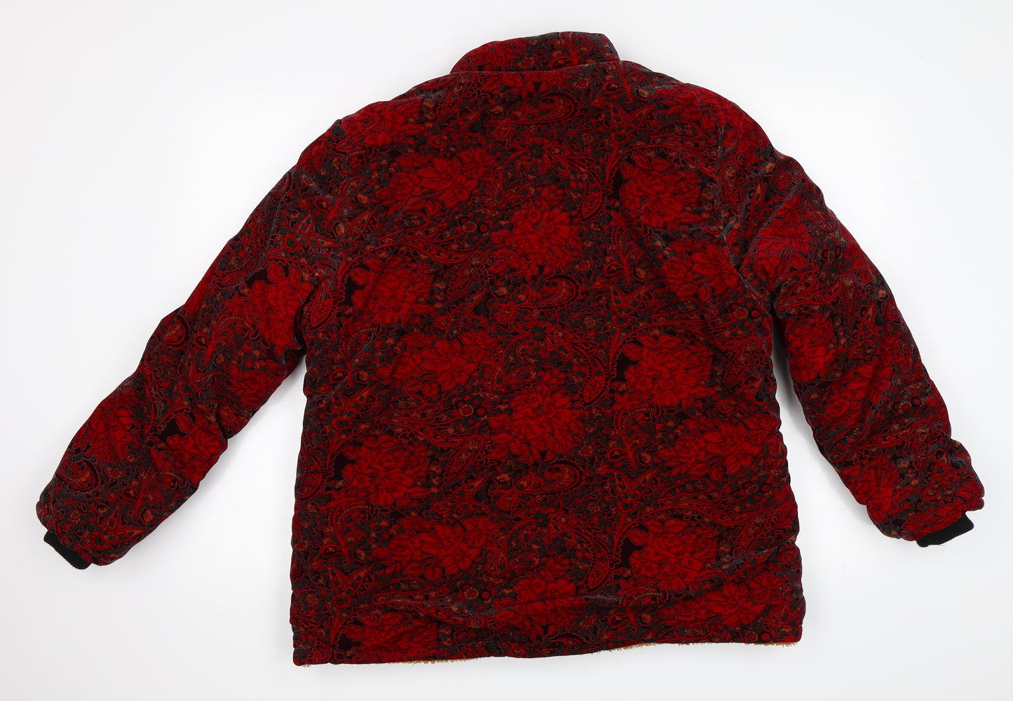 Liang Ya Womens Red Paisley  Jacket  Size 5XL