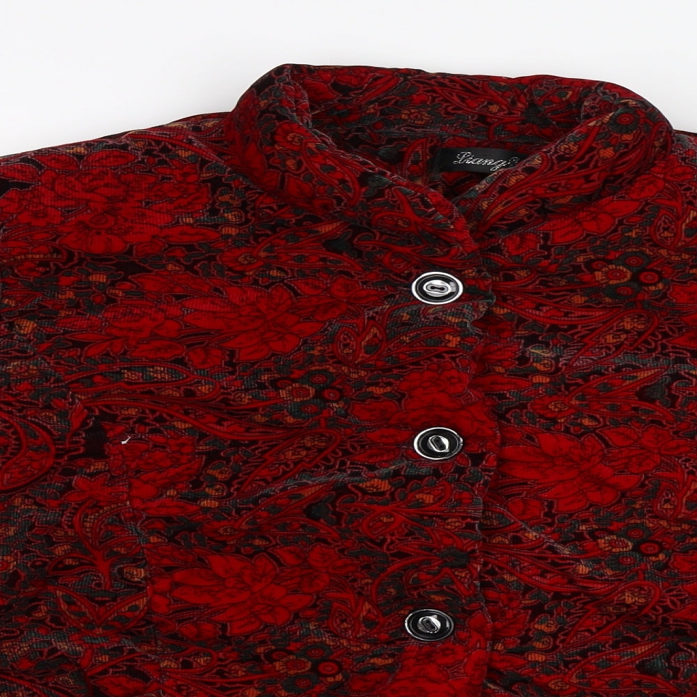 Liang Ya Womens Red Paisley  Jacket  Size 5XL