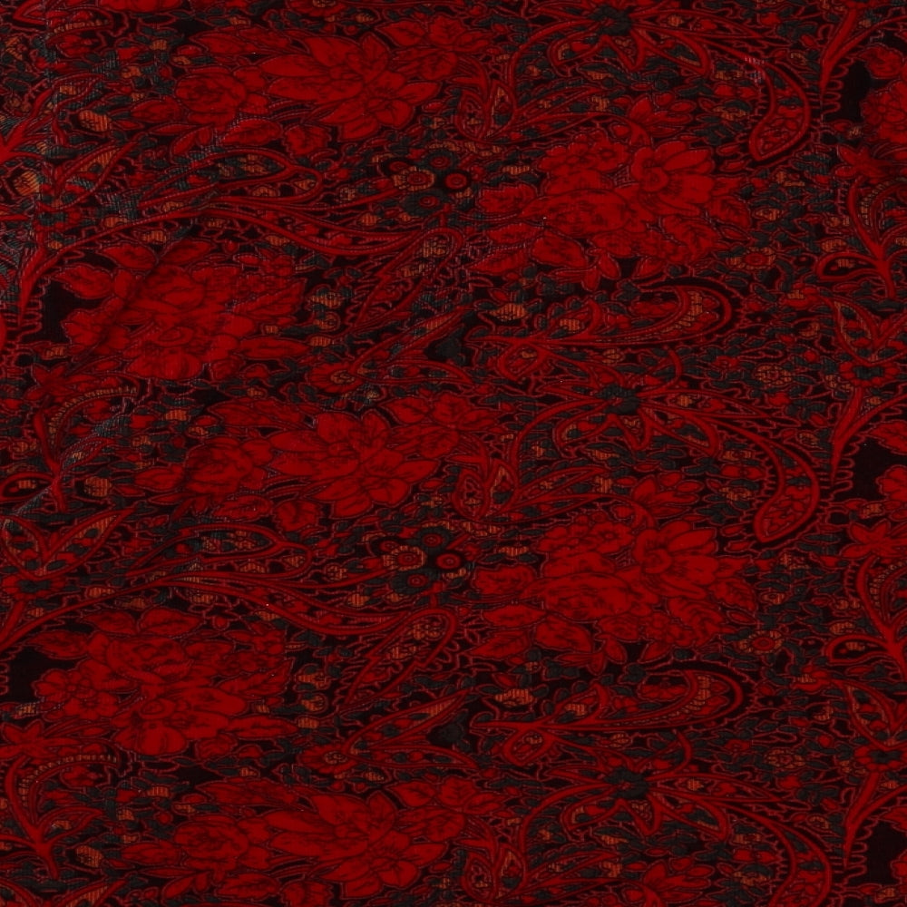 Liang Ya Womens Red Paisley  Jacket  Size 5XL