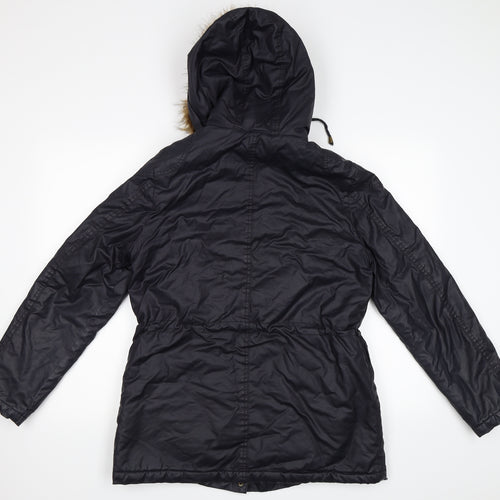 Marks and Spencer Womens Blue   Parka Coat Size 14