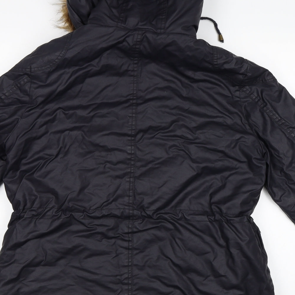 Marks and Spencer Womens Blue   Parka Coat Size 14