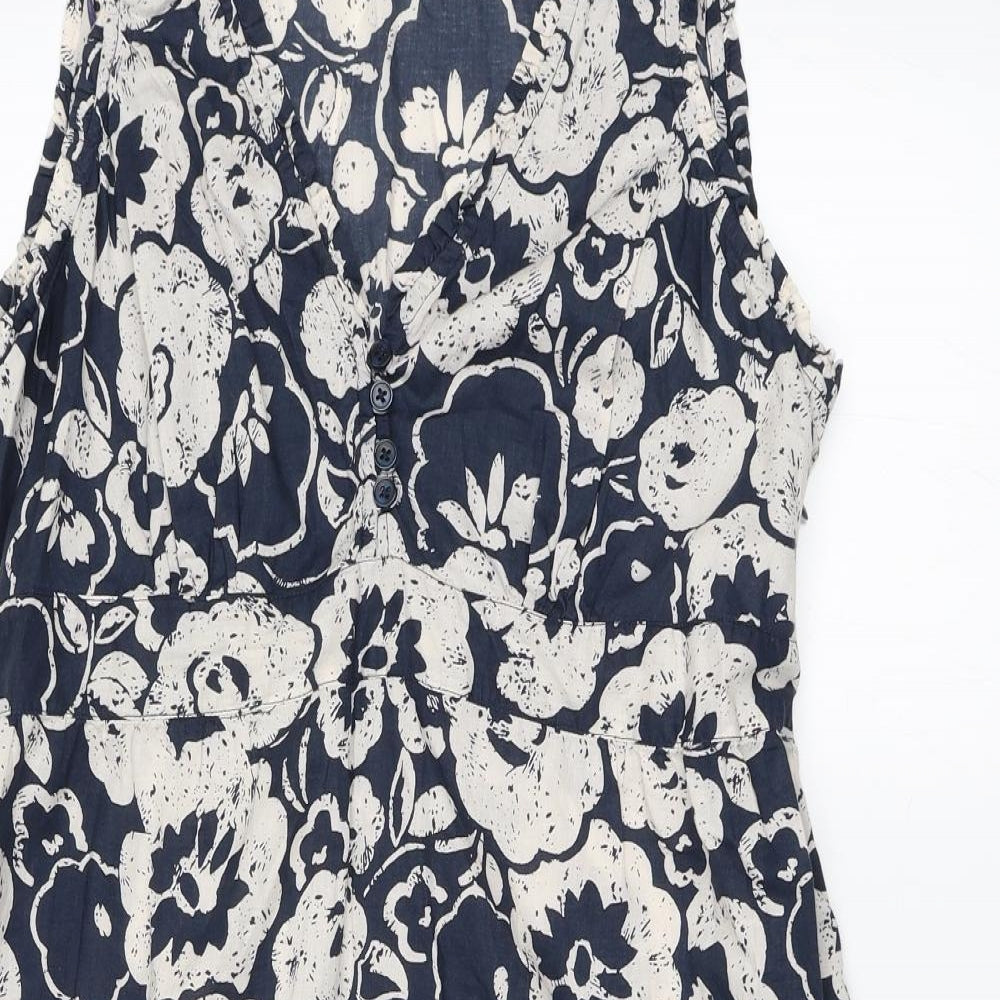 F&F Womens Blue Floral  A-Line  Size 18