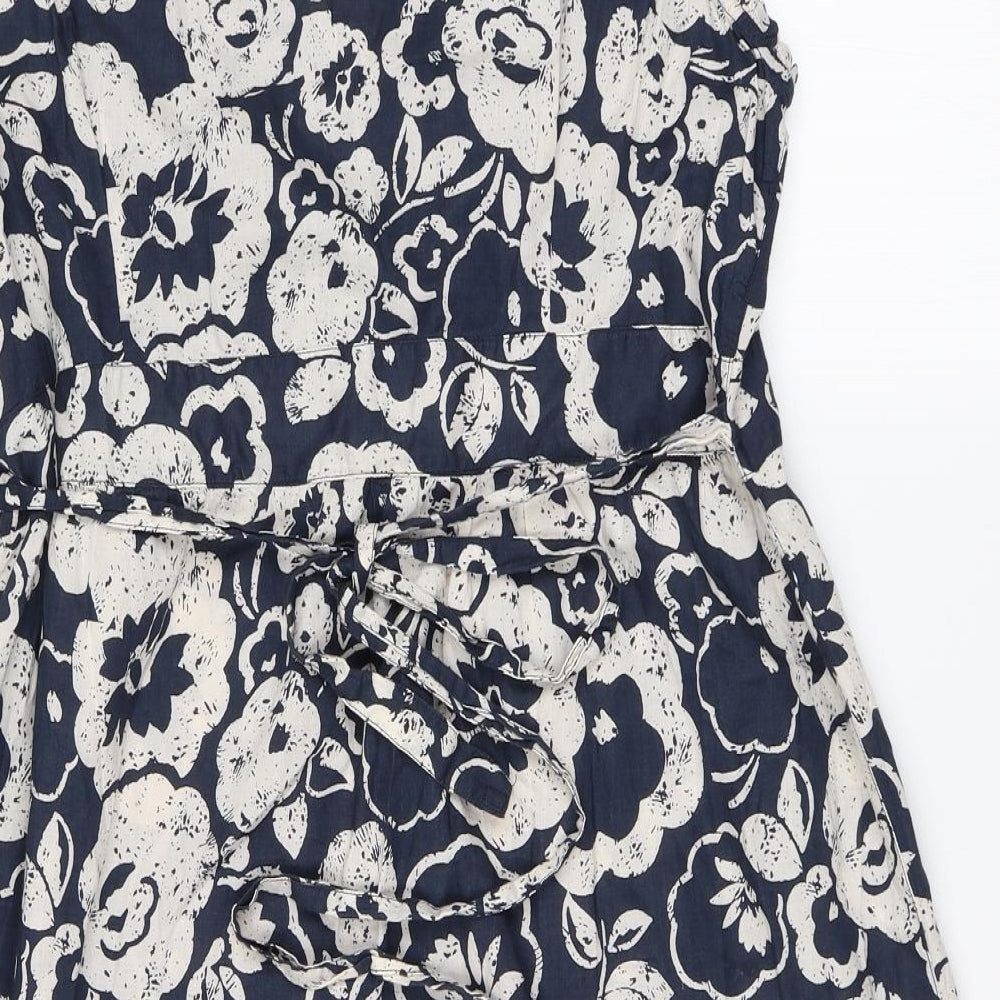 F&F Womens Blue Floral  A-Line  Size 18