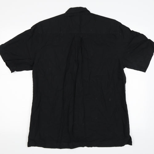Perry Ellis Mens Black    Button-Up Size M