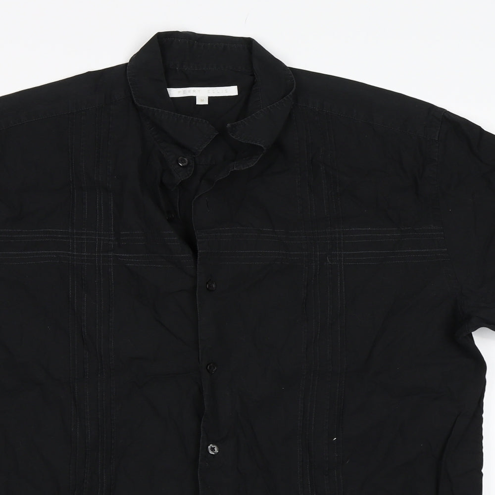 Perry Ellis Mens Black    Button-Up Size M