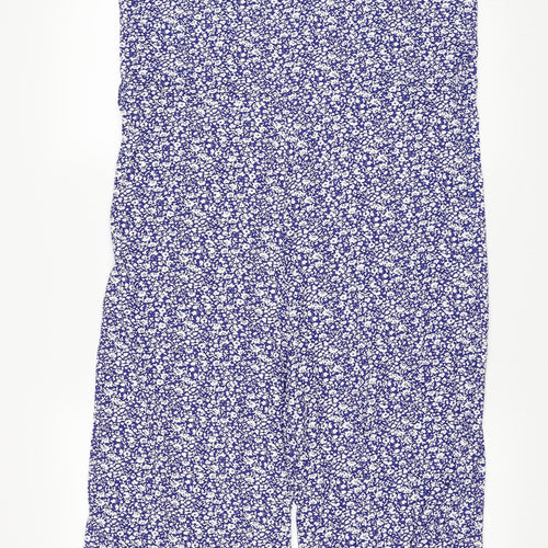 Peacocks Womens Blue Floral  Jumpsuit One-Piece Size 18