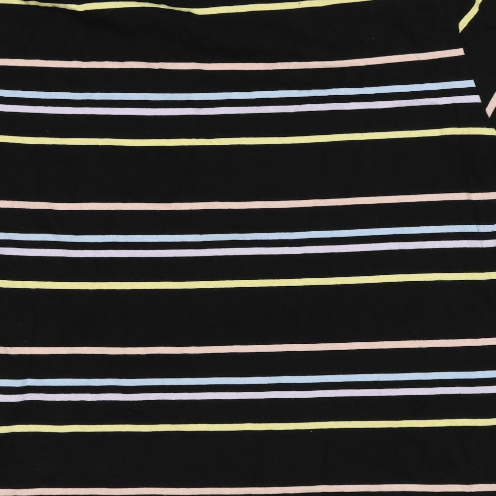 Topman Mens Black Striped   T-Shirt Size 2XL
