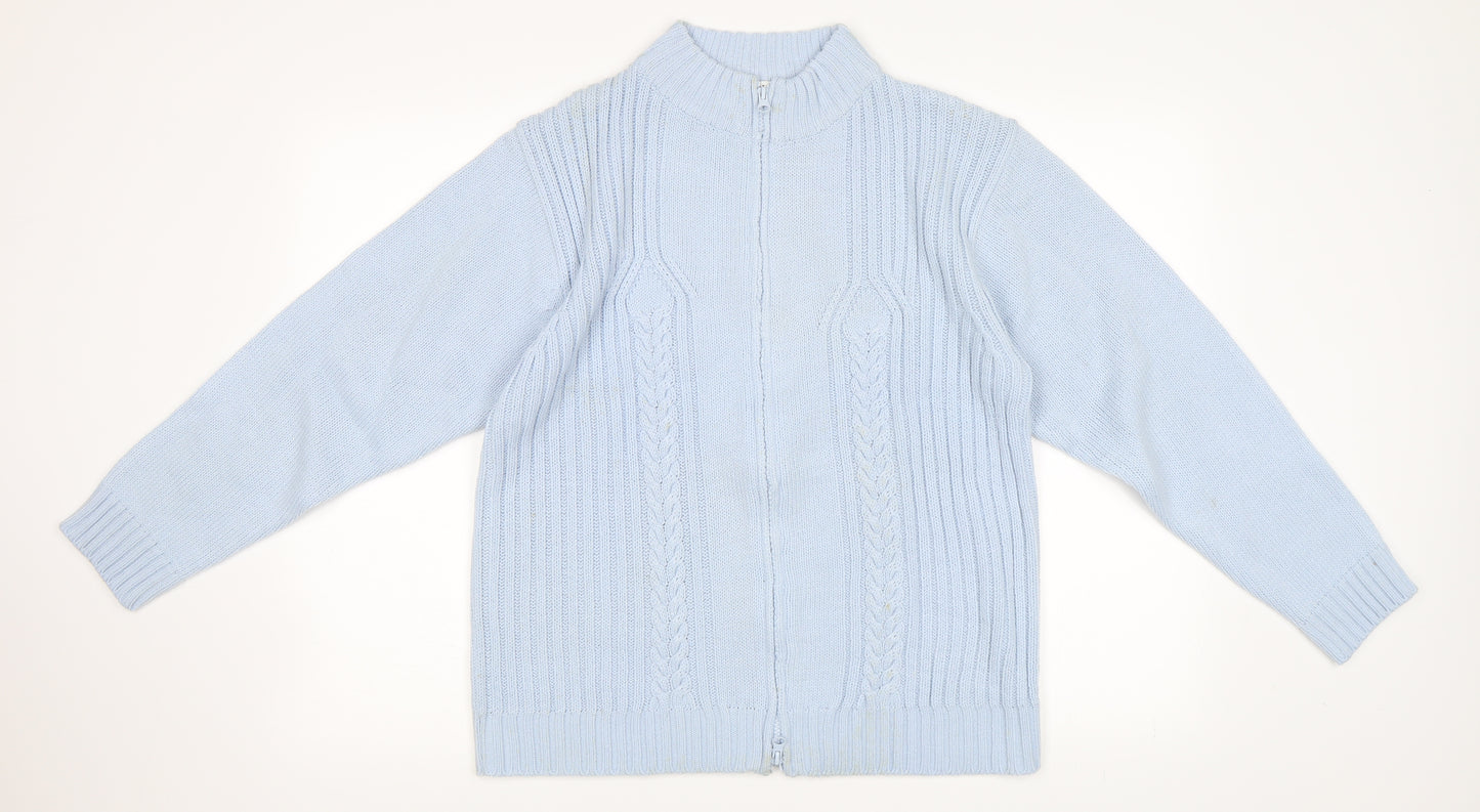 Donna Lewis Womens Blue   Full Zip Sweatshirt Size L