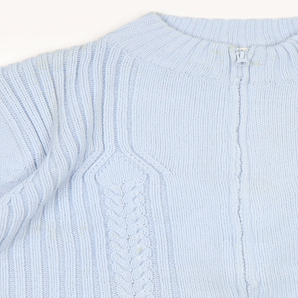 Donna Lewis Womens Blue   Full Zip Sweatshirt Size L