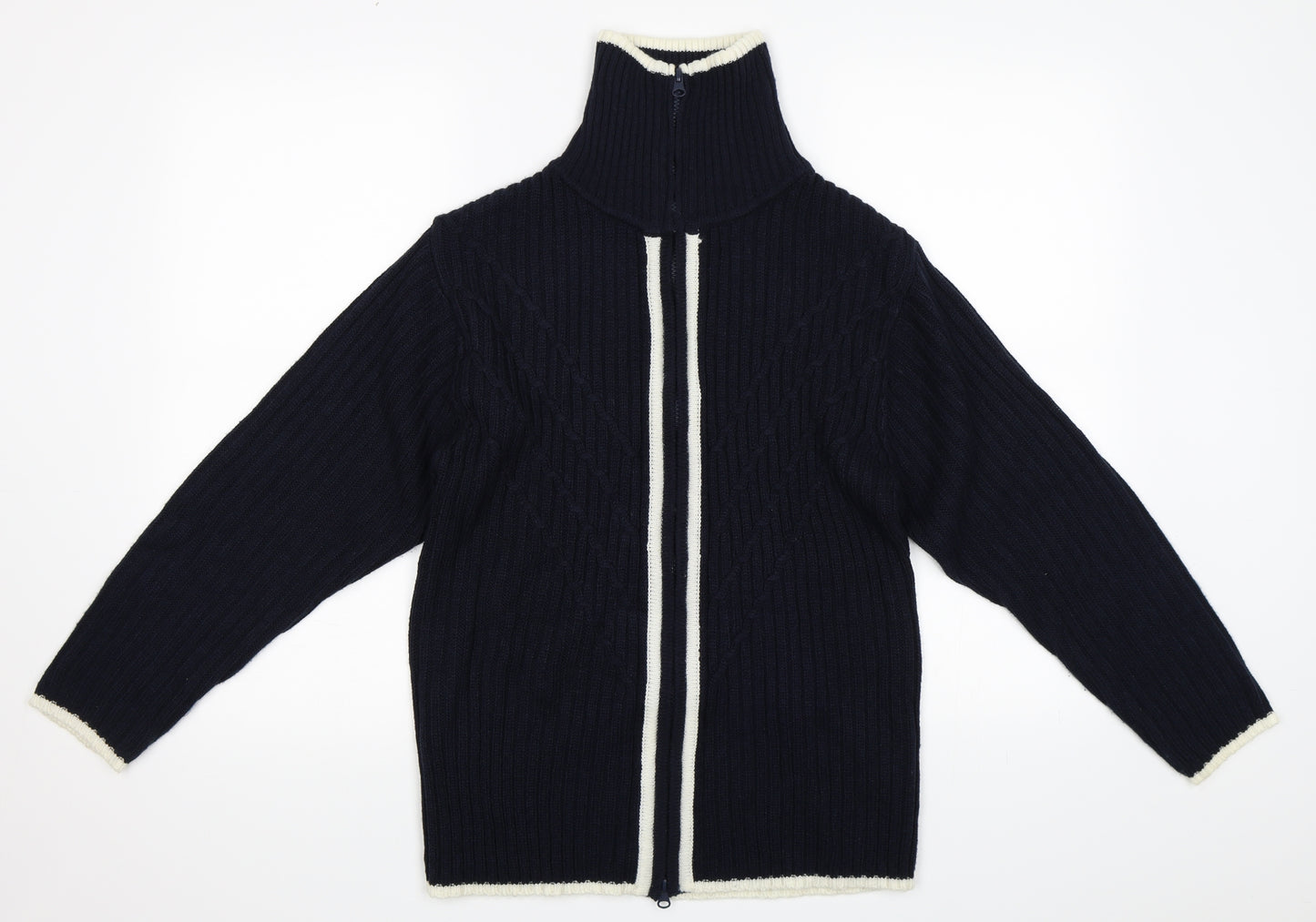 Donna Lewis Womens Black   Full Zip Sweatshirt Size M