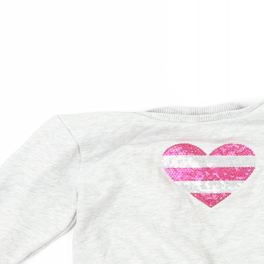 NEXT Girls Grey   Pullover Jumper Size 18-24 Months  - Love heart