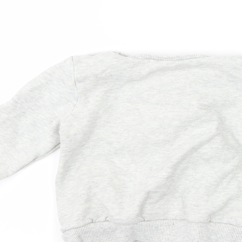 NEXT Girls Grey   Pullover Jumper Size 18-24 Months  - Love heart