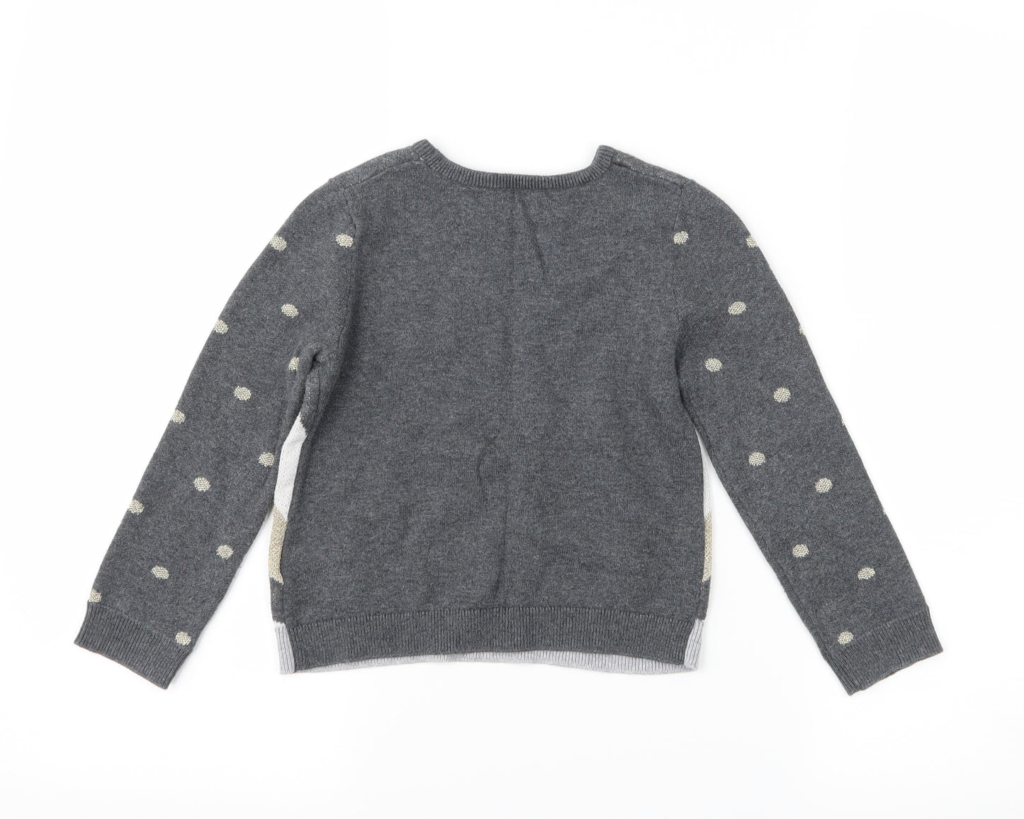 H&M Girls Grey   Pullover Jumper Size 3-4 Years  - penguin