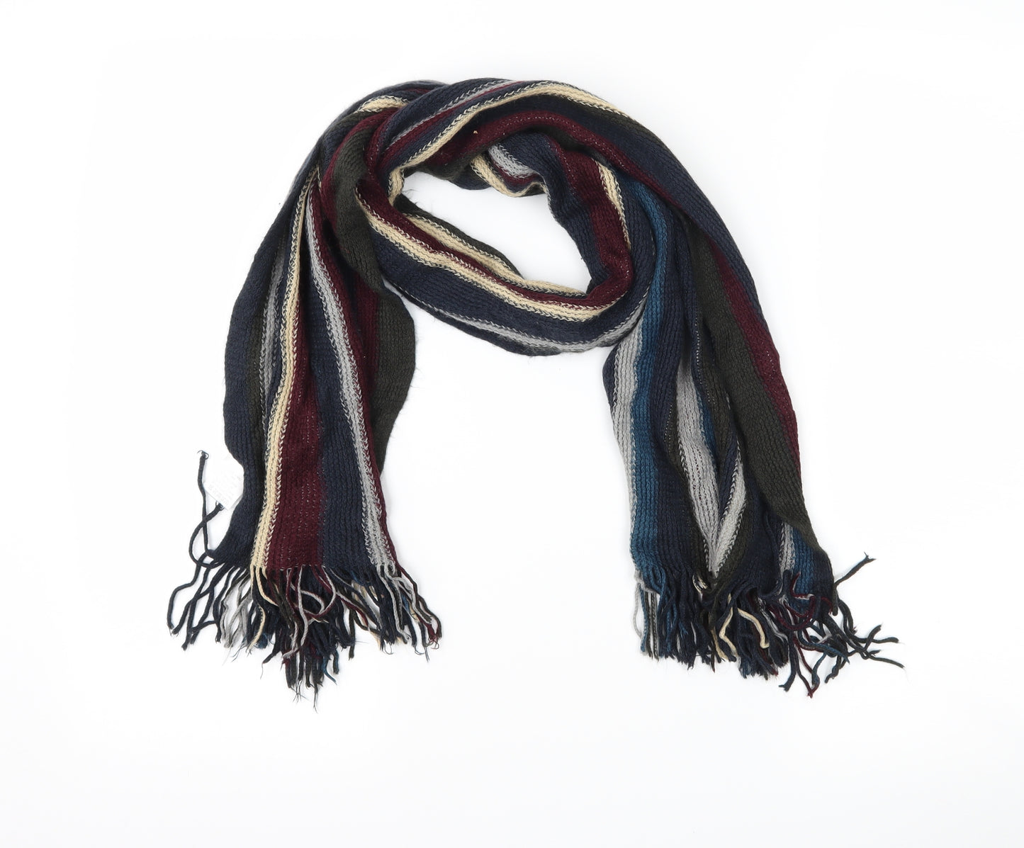 Matalan Mens Blue Striped  Scarf  One Size