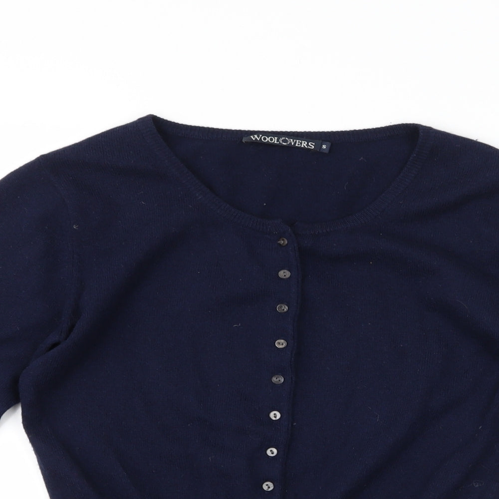 Woolovers Womens Blue   Cardigan Jumper Size S