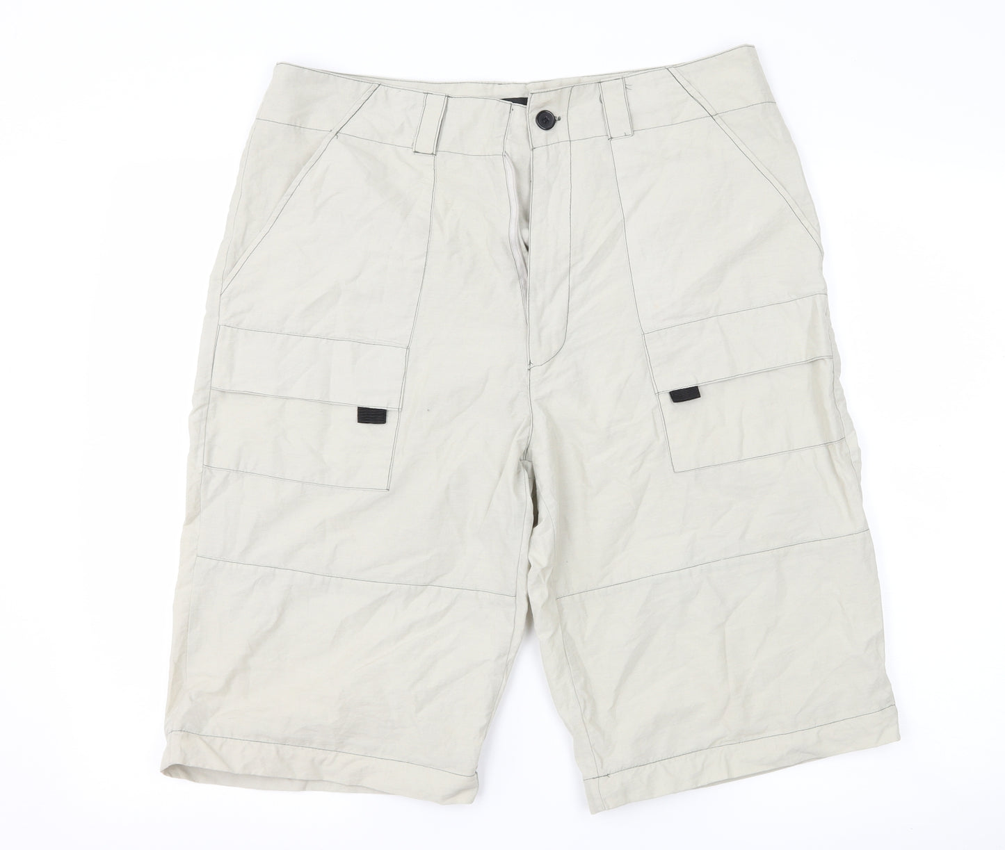 petroleum Mens Grey   Cargo Shorts Size L