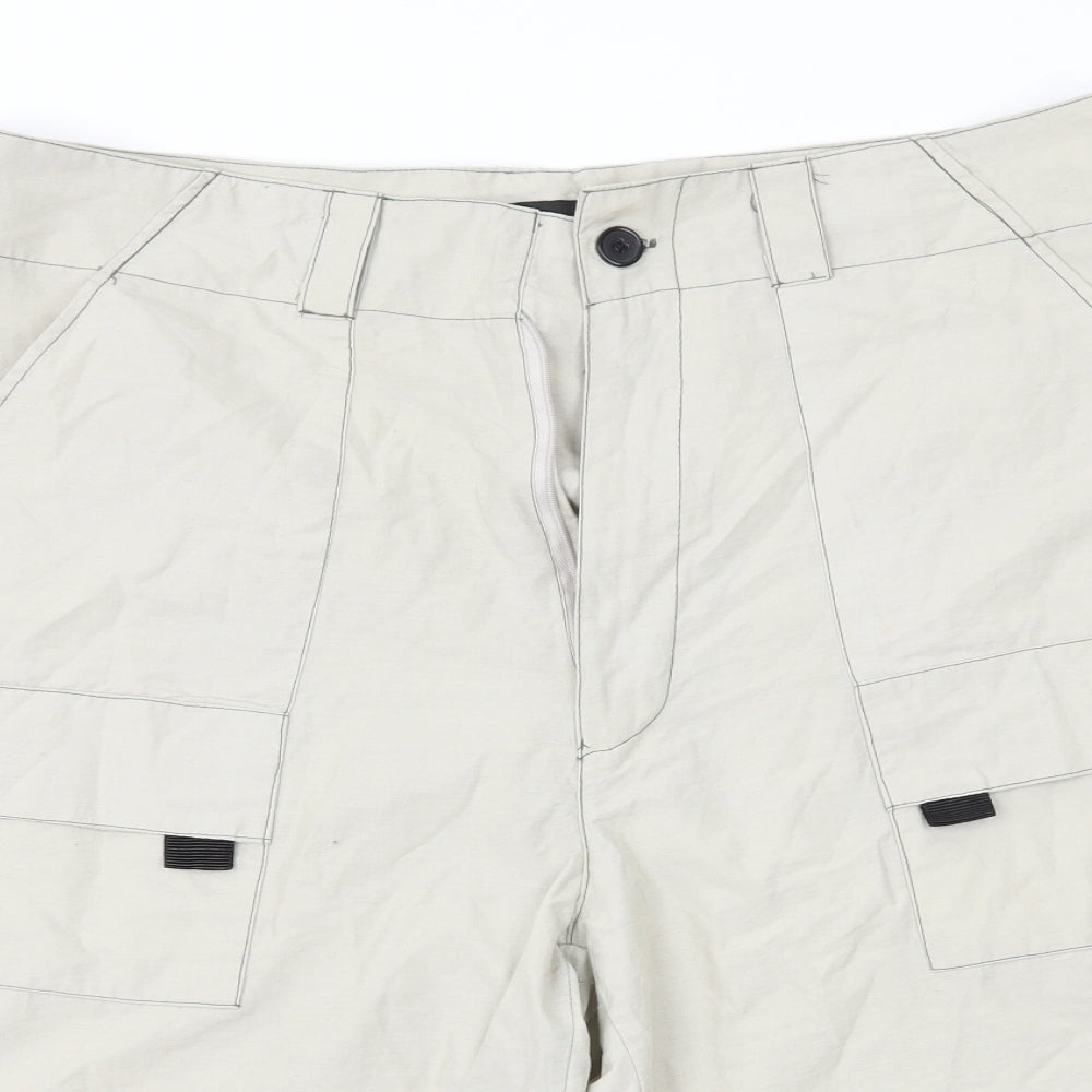 petroleum Mens Grey   Cargo Shorts Size L