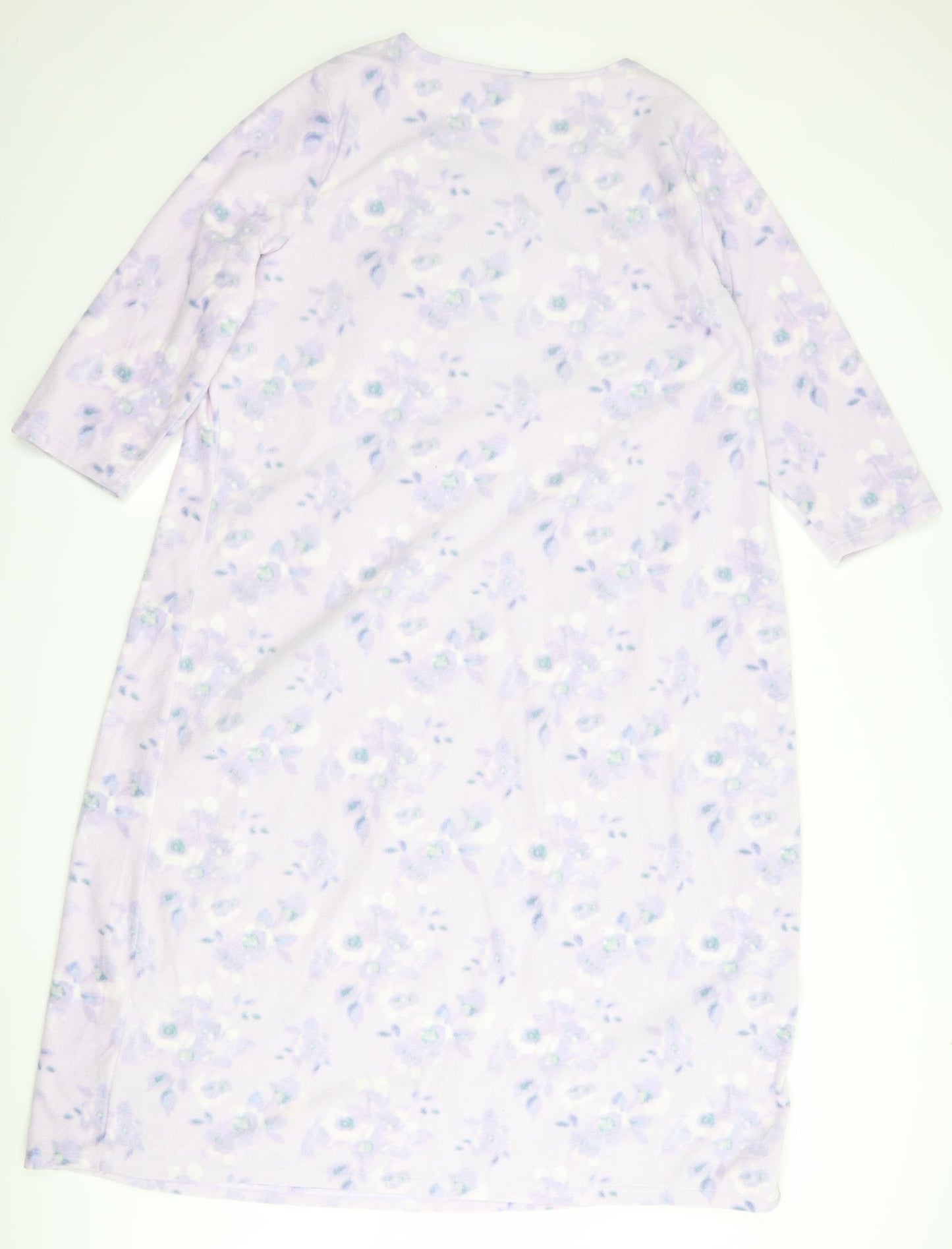 Pretty secrets Womens Purple Floral Fleece Top Gown Size 20