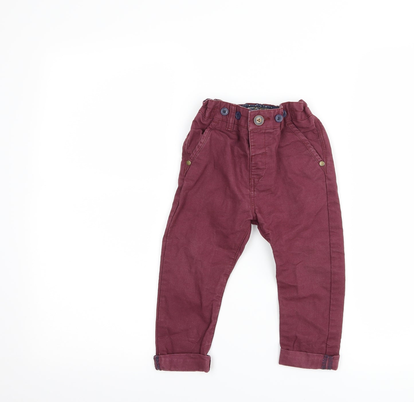 NEXT Boys Purple   Capri Trousers Size 18-24 Months  - chino