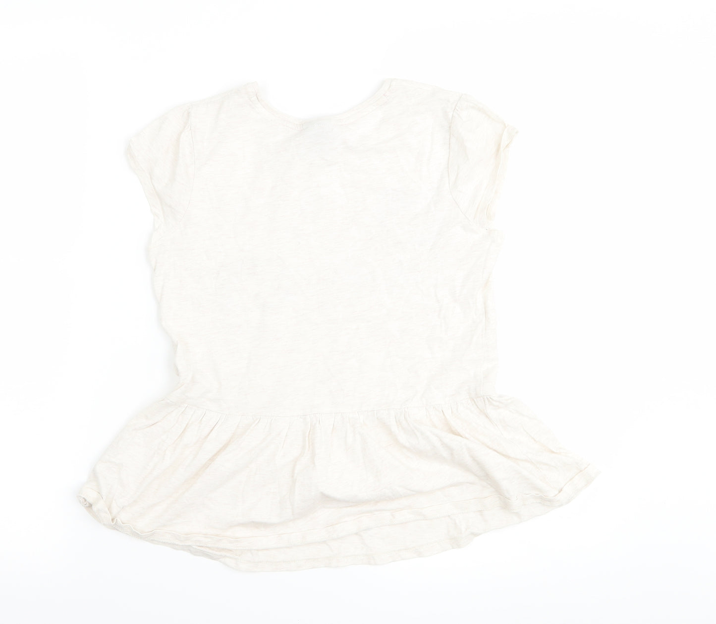 George Girls Ivory   Basic T-Shirt Size 11-12 Years  - Hello kitty
