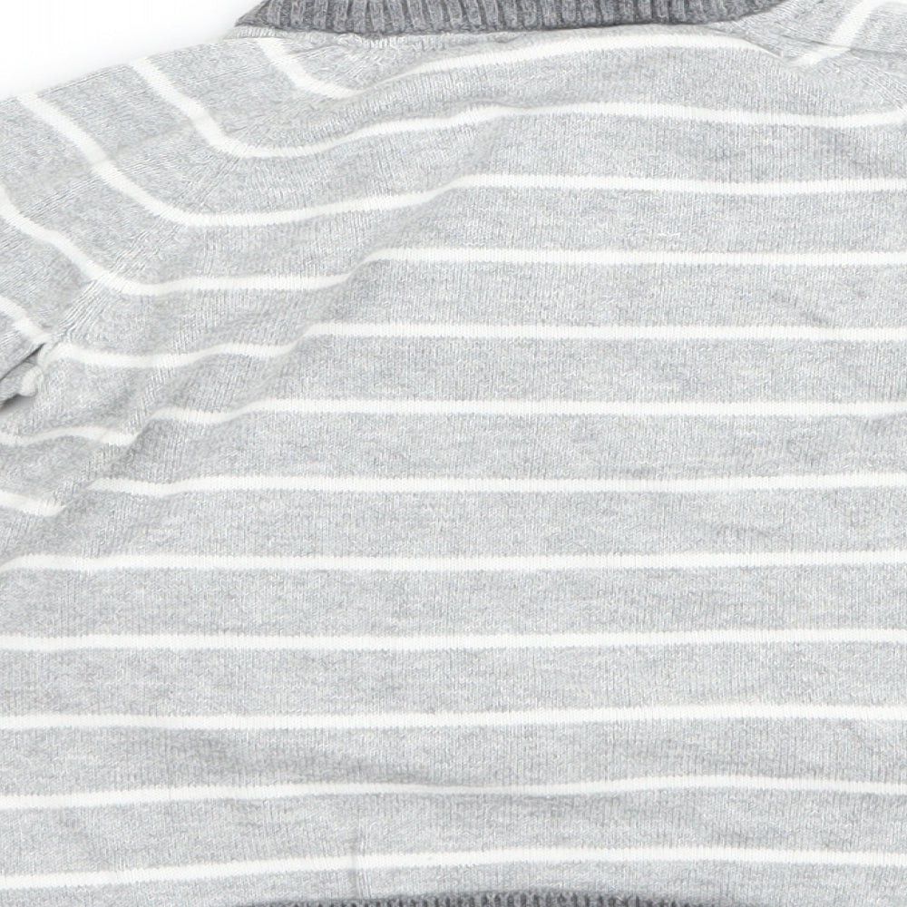 H&M Boys Grey Striped  Pullover Jumper Size 18-24 Months  - Anchor