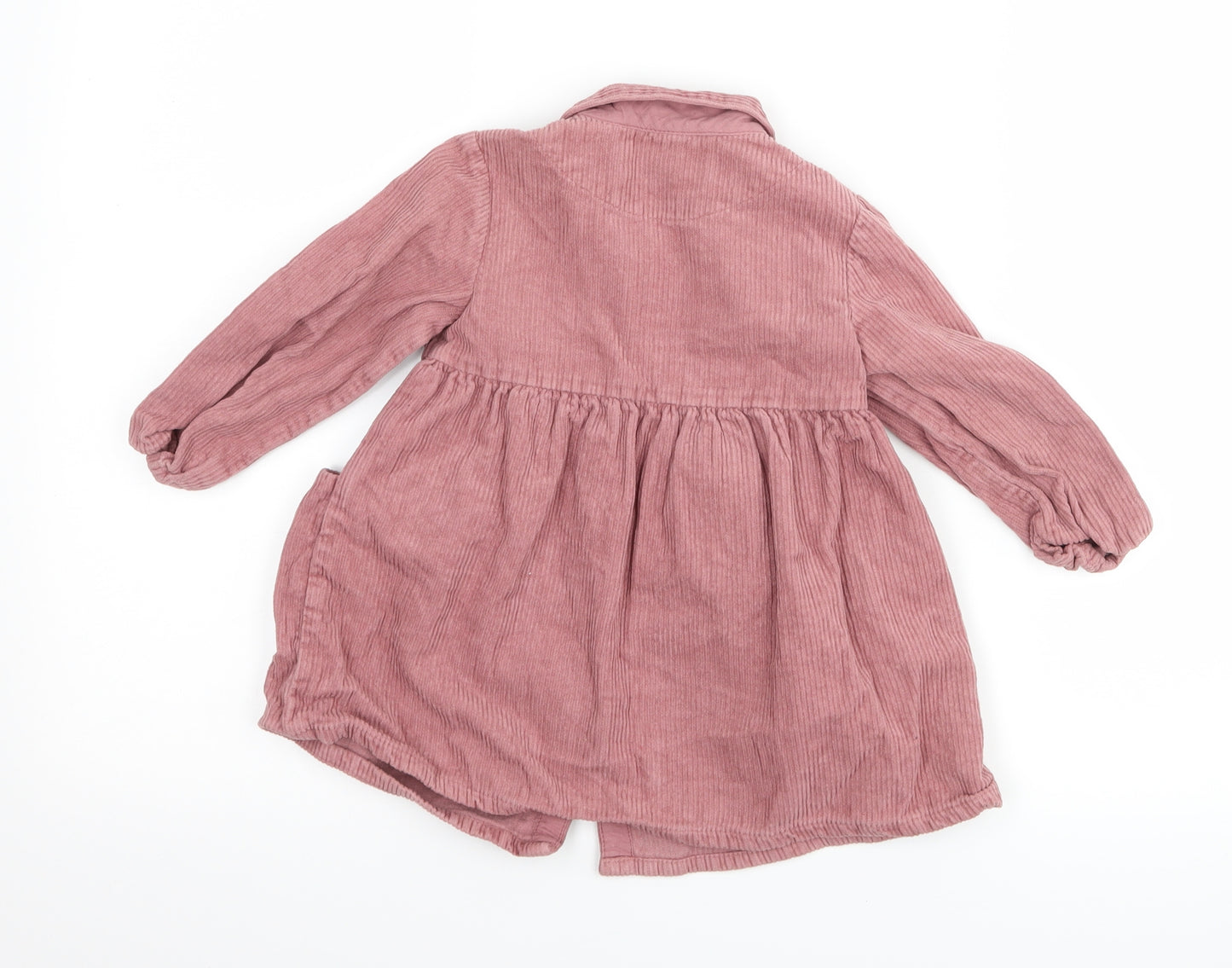 Zara Girls Pink  Corduroy Shirt Dress  Size 18-24 Months