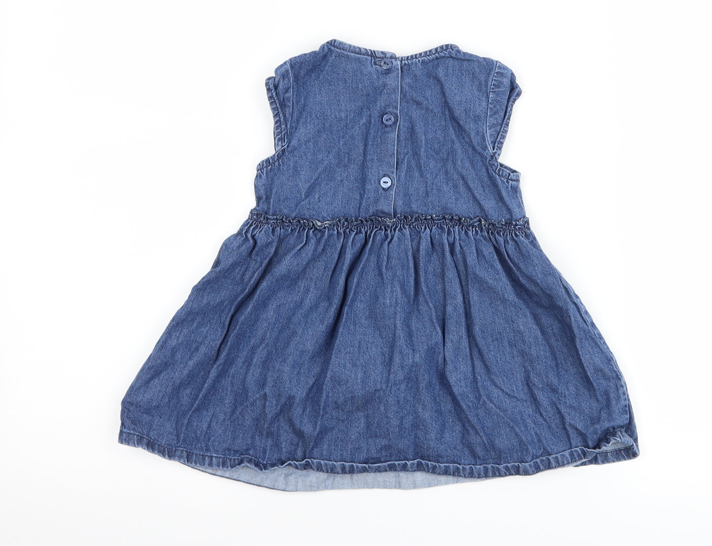 NEXT Girls Blue  Denim A-Line  Size 9-12 Months