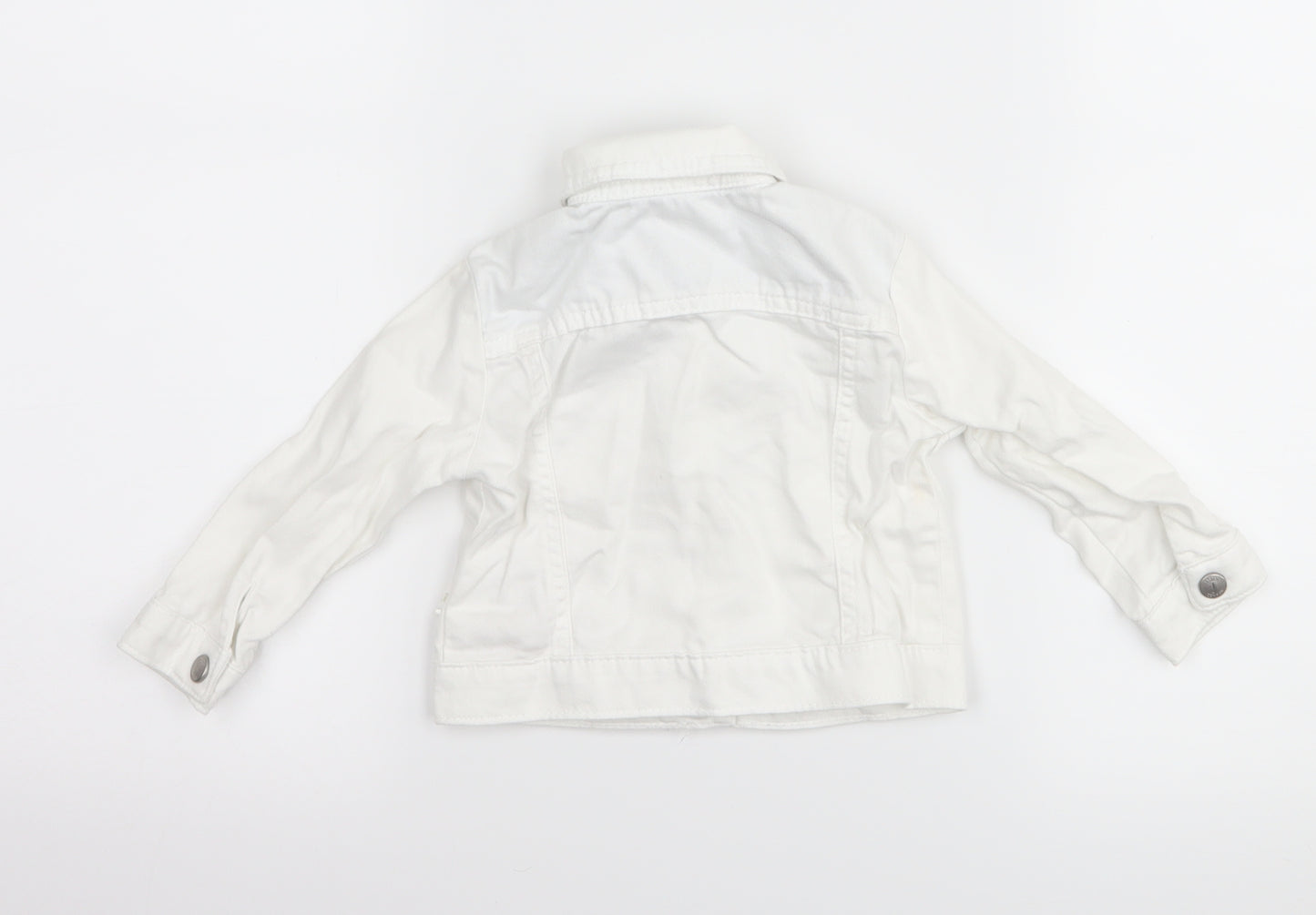 Jasper Conran Girls White  Denim Jacket  Size 9-12 Months