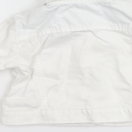 Jasper Conran Girls White  Denim Jacket  Size 9-12 Months