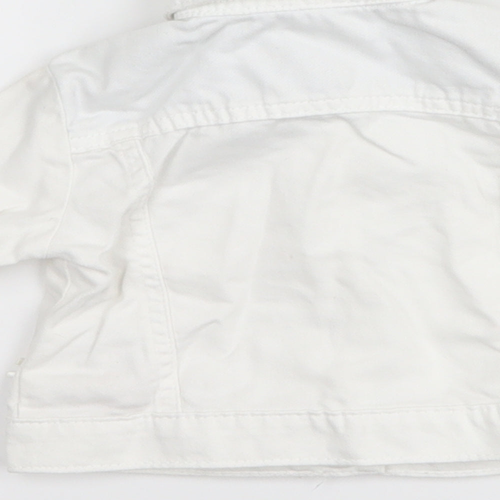 Jasper Conran Girls White  Denim Jacket  Size 9-12 Months